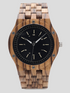 Zebra Wood Band Quartz Watch