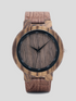 Zebra Wood With Grain Leather Band